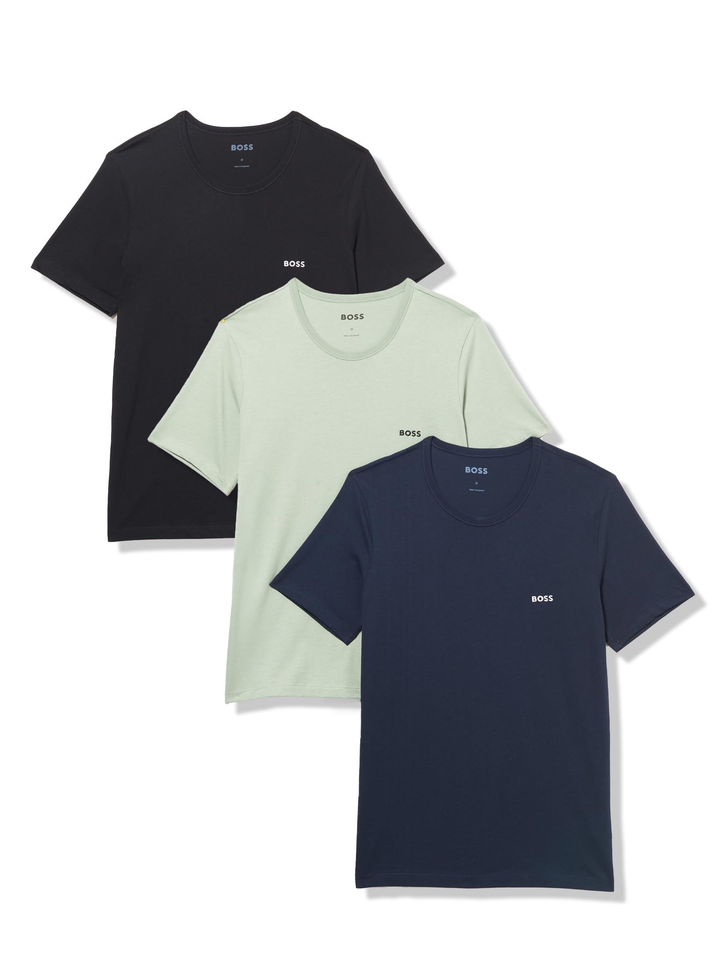 HOTBOSS Men's Logo Embroidered Cotton Tee 3 Pack