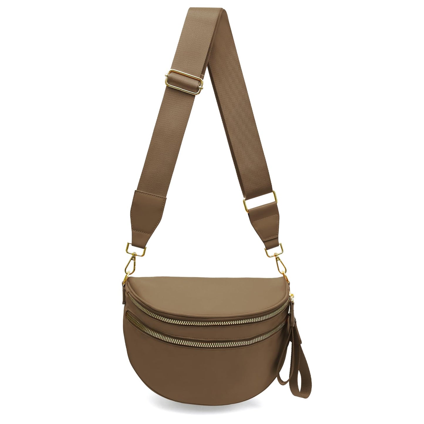 HOTPure Colour Crossbody Bum Bags for Women Spacious Checkered Cross body Bag Nylon Trendy Fanny Pack for Travel