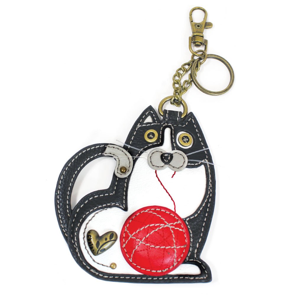 HOTCHALA Cat Collection Women's Decorative Key Fob/Coin Purse Accessory - Black Cat