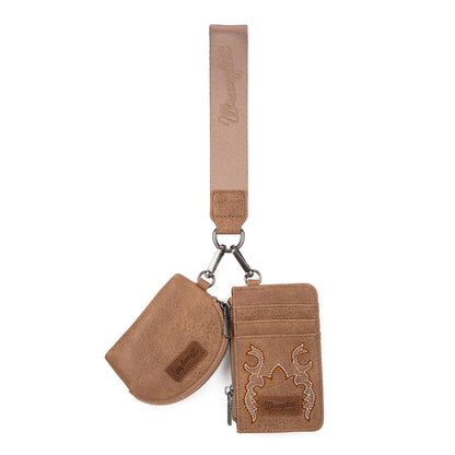 HOTWrangler Keychain Wristlet Wallets for Women Western Dual Pouch Wristlet Credit Card Holder Wallet