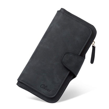 HOTCLUCI Wallet For Women PU Leather RFID Blocking Womens Wallet Bifold Card Holder with ID Window Gifts for Women Birthday
