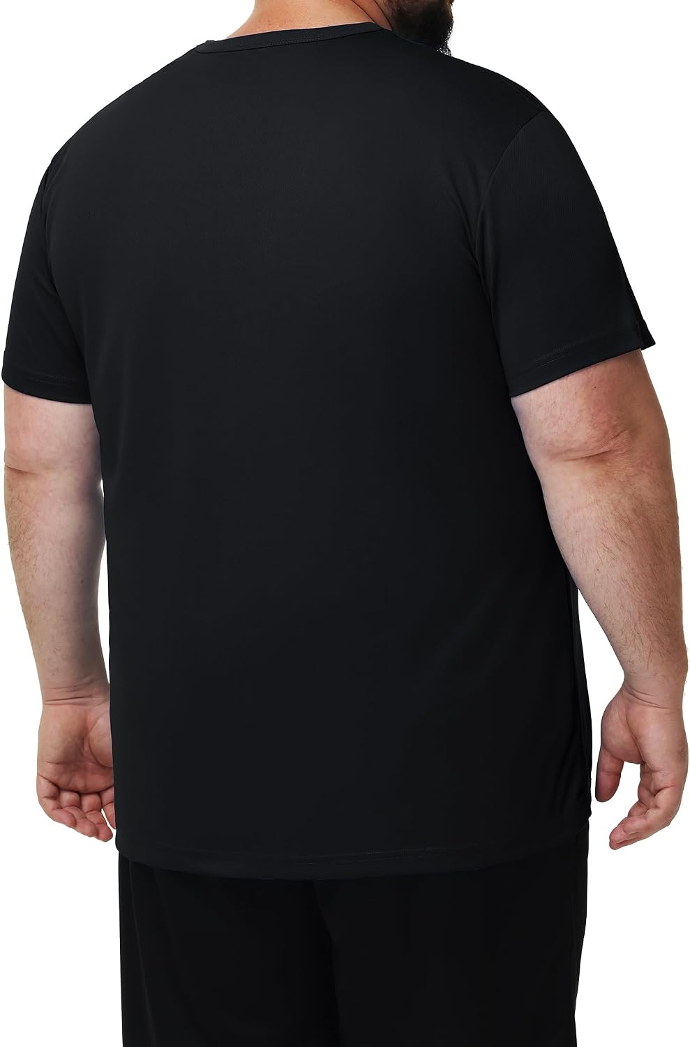 HOTMen's 3 Pack Lightweight Plus Size Short Sleeve T-Shirt Crew Neck Big & Tall Sizes Stretch T-Shirt for Casual Wear