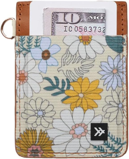 HOTThread Wallets Ultra Slim Minimalist Leather Card Holder Wallet (Blossom)