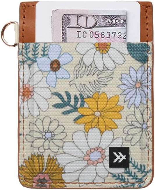 HOTThread Wallets Ultra Slim Minimalist Leather Card Holder Wallet (Blossom)
