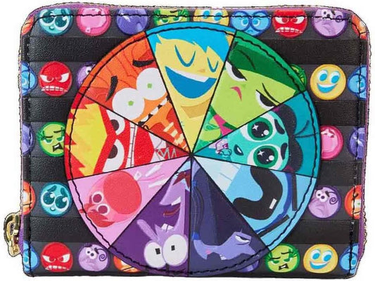 HOTLoungefly Pixar Inside Out 2 Core Memories Zip Around Wallet, Black