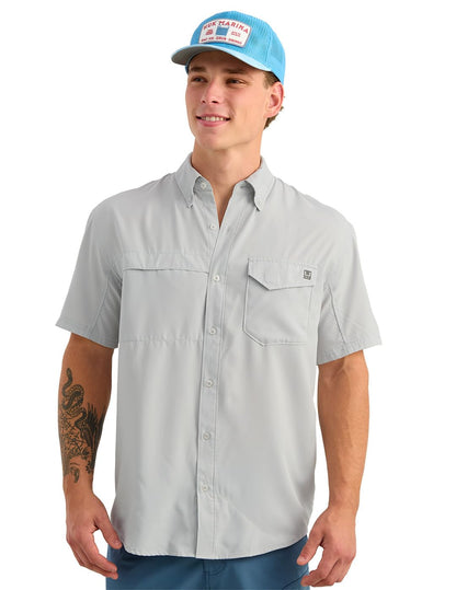 HOTHUK Men's Tide Point Kc Scott Original Artwork Short Sleeve Shirt, Fishing Button Down