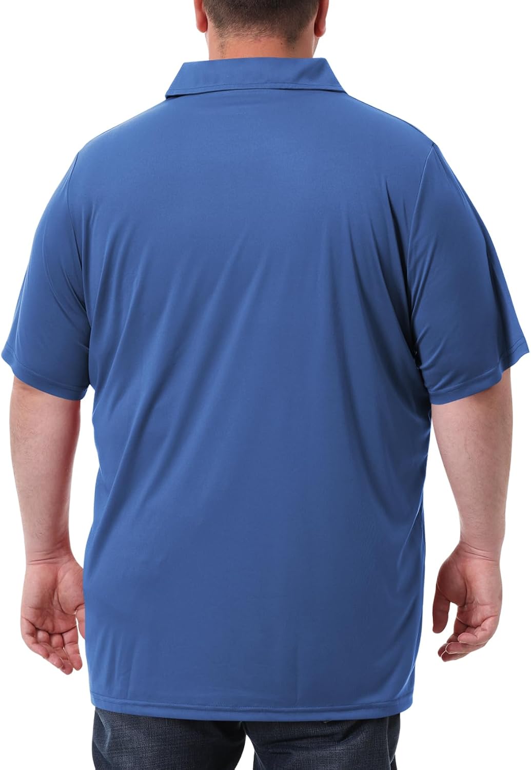 HOTIdtswch Men's Big and Tall Polo Shirts UPF 50+ Casual Work Quick Dry Short Sleeve Collared Golf Shirt（XL-8XL）