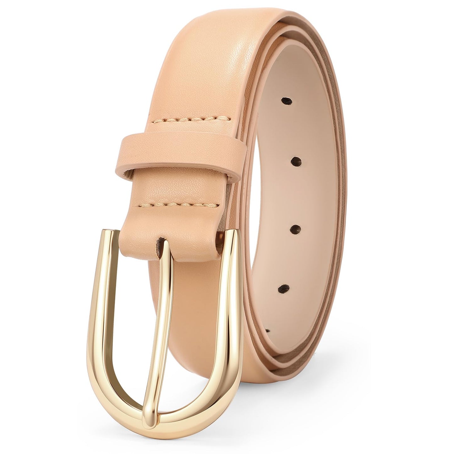 HOTWomen Belt for Jeans Pants Fashion Gold Buckle Ladies Dress Waist Belt
