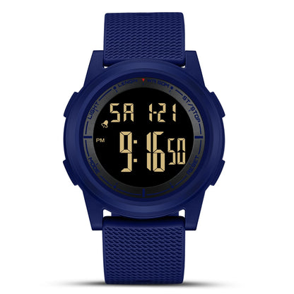 HOTHANPOSH Mens Digital Watch Ultra Thin Minimalist Sports Waterproof Outdoor LED Screen Large Face Wrist Watches for Men with Back Light Alarm Date Stopwatch