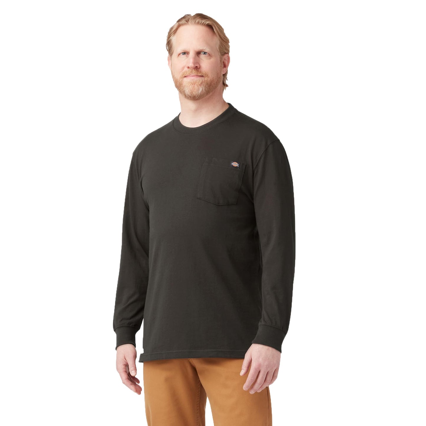 HOTDickies Men's Big and Tall Long Sleeve Heavyweight Crew Neck