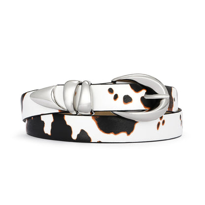 HOTRISANTRY Leather Belt for Women Stylish Design with Gold Buckle Ladies Black Belt Perfect for Jeans Dresses