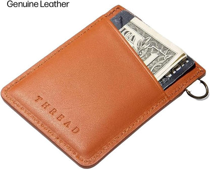HOTThread Wallets Ultra Slim Minimalist Leather Card Holder Wallet (Blossom)