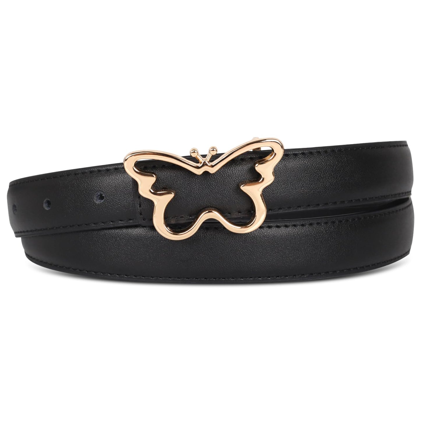 HOTAurolran Women's Leather Belt with Buckle - Ideal for Dresses, Jeans, and Coats
