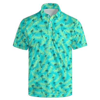 HOTGolf Polos for Men Funny Moisture Wicking Golf Shirts Performance Quick-Dry Polo Shirts Short Sleeve