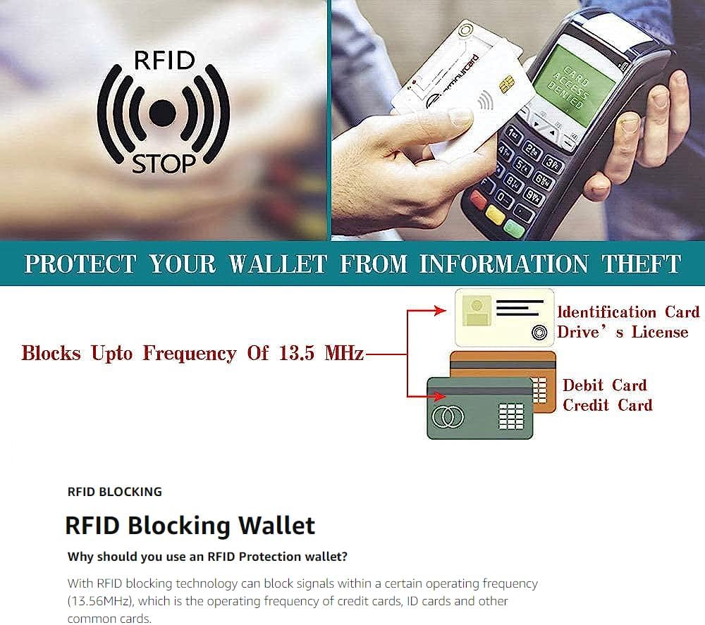 HOTSmall Womens Wallet, RFID Blocking Genuine Leather Purse Zip Around Credit Card Holder Purse Clutch Wallet with Wristlet (Black)