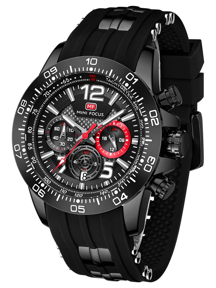 HOTAIMES Watch for Men Sport Military Waterproof Chronograph Mens Watches Analog Quartz Big Face Classic Stylish Fashion Casual Designer Business Work Wrist Watch Elegant Gift for Men