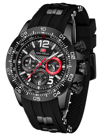 HOTAIMES Watch for Men Sport Military Waterproof Chronograph Mens Watches Analog Quartz Big Face Classic Stylish Fashion Casual Designer Business Work Wrist Watch Elegant Gift for Men