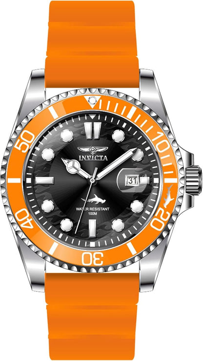HOTInvicta Pro Diver Men 43mm Stainless Steel Steel Black dial