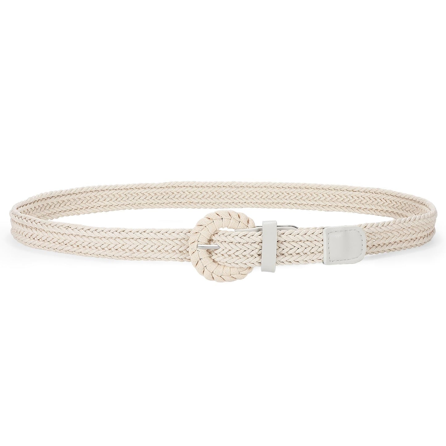HOTVONMELLI Braided Woven Belt for Women, Rattan Thin Belt Fashion Waist Belts for Summer Dress Jeans