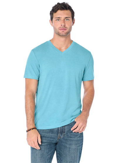 HOTLucky Brand Men's Venice Burnout V Neck Tee
