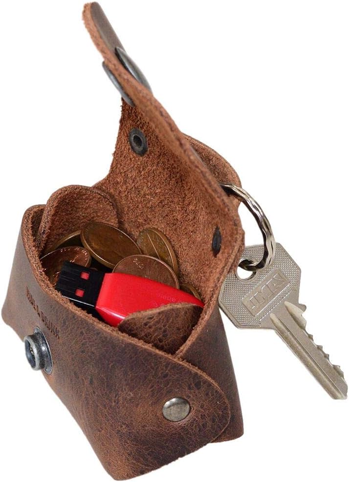 HOTHide & Drink, Tiny Handbag with Key Ring Holder Handmade from Full Grain Leather