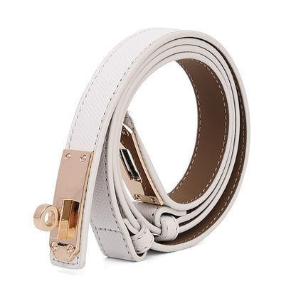 HOTWomen's Thin Leather Belts with Turn Lock Buckle,Belt Women Adjustable for Pants Dresses Jeans Coats