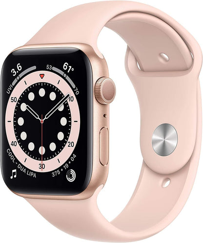 HOTApple Watch Series 6 (GPS, 44mm) - Gold Aluminum Case with Pink Sand Sport Band (Renewed)