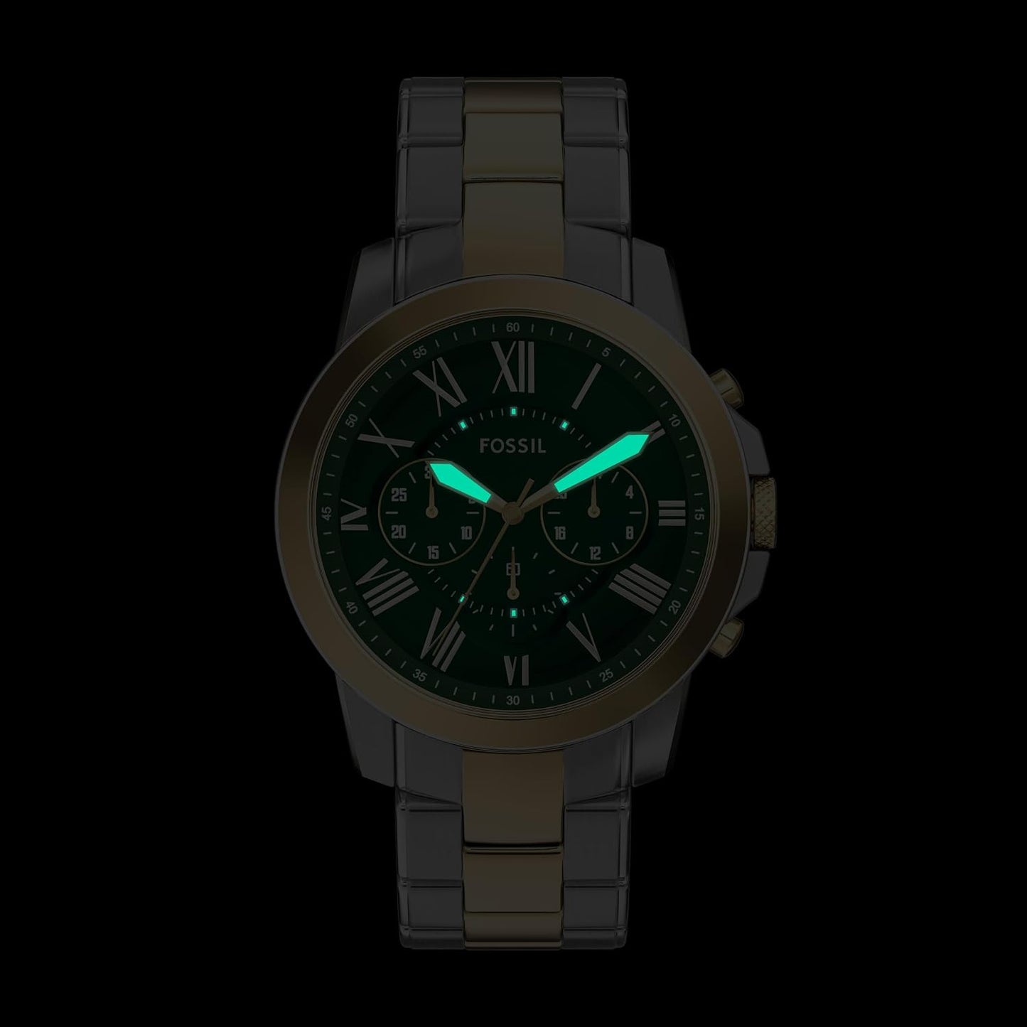 HOTFossil Men's Watch, Grant Quartz Stainless Steel Chronograph Watch for Men