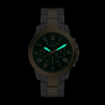 HOTFossil Men's Watch, Grant Quartz Stainless Steel Chronograph Watch for Men