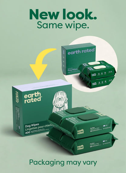 HOTearth rated Dog Wipes, Hypoallergenic, Cleaning and Hydrating, for Grooming Paws, Body and Butt, Lavender Scented, 400 Count