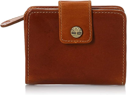 HOTTimberland Women's Leather Rfid Small Indexer Wallet Billfold, Red, One Size
