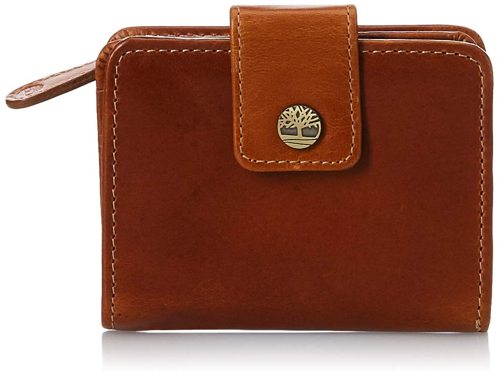 HOTTimberland Women's Leather Rfid Small Indexer Wallet Billfold, Red, One Size