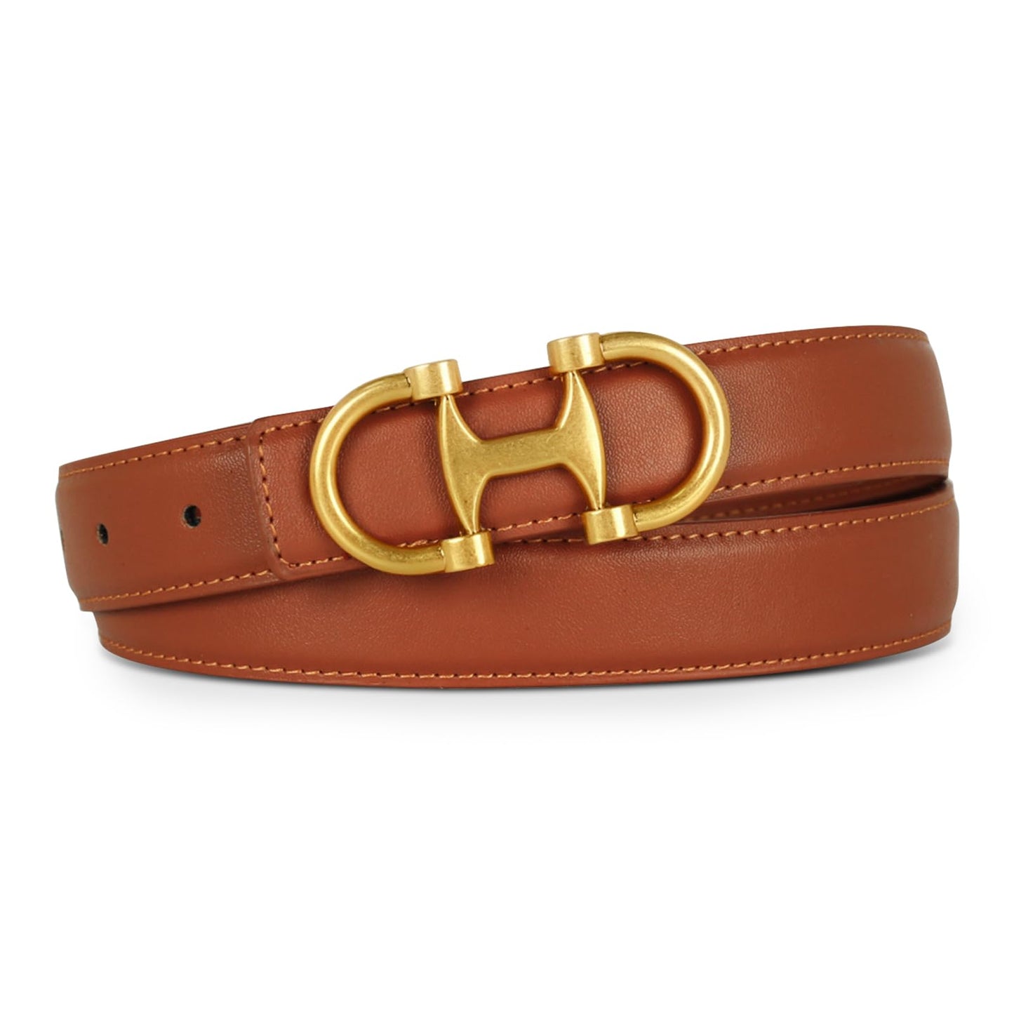 HOTAurolran Women's Leather Belt with Buckle - Ideal for Dresses, Jeans, and Coats