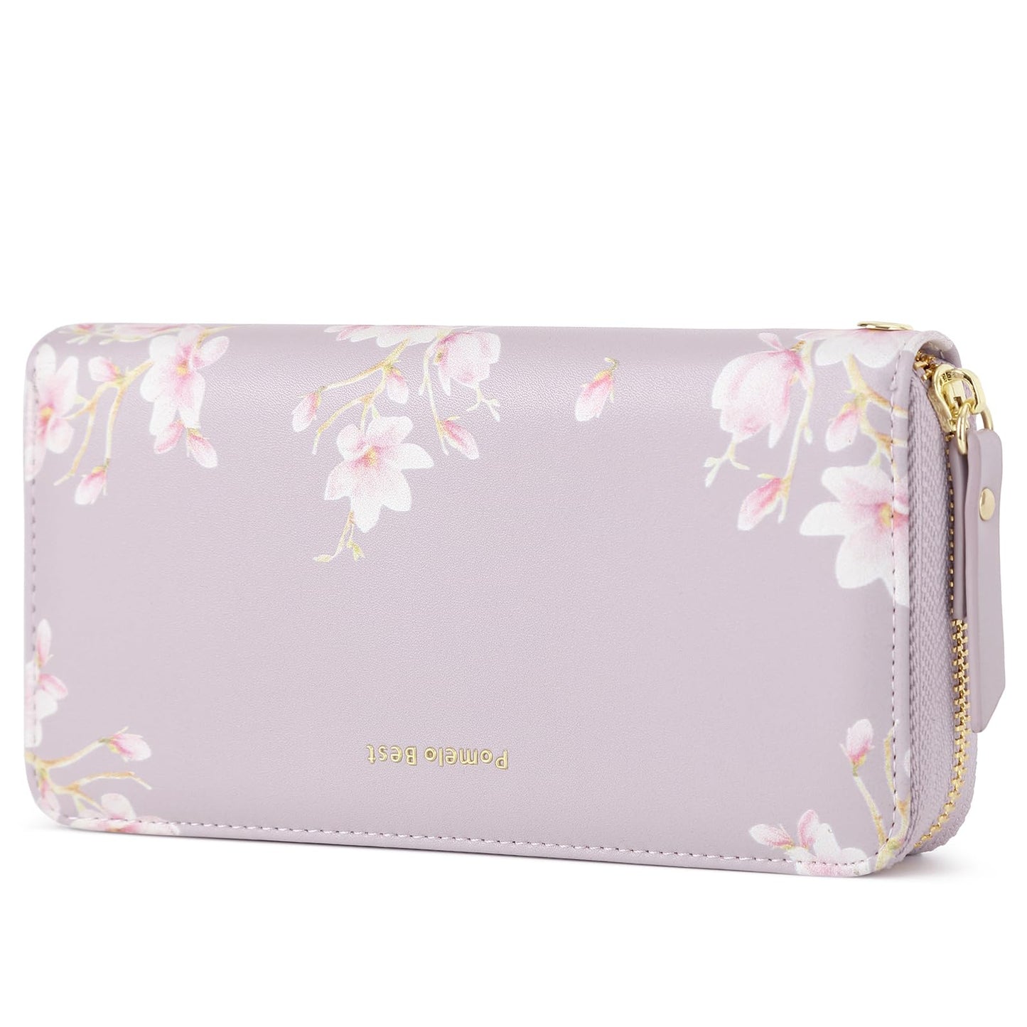 HOTPomelo Best Womens Wallet RFID Blocking Leather Multi Credit Card Large Capacity Wristlet Zip Around Long Wallets for Lady
