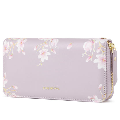 HOTPomelo Best Womens Wallet RFID Blocking Leather Multi Credit Card Large Capacity Wristlet Zip Around Long Wallets for Lady