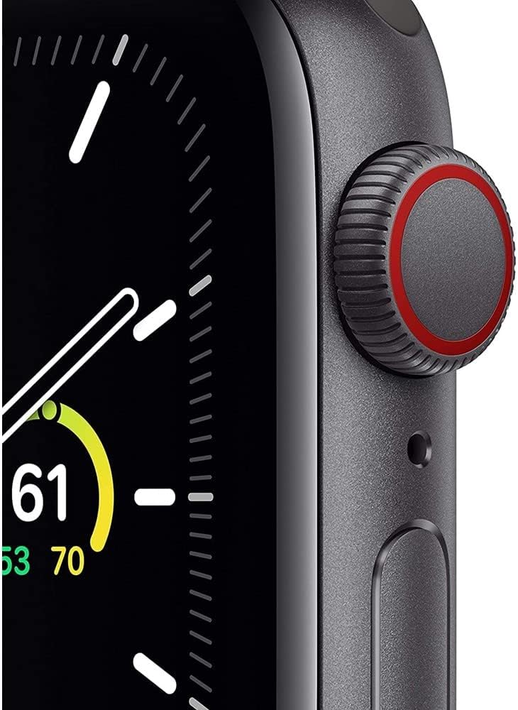 HOTApple Watch SE (GPS + Cellular, 44mm) - Space Gray Aluminum Case with Black Sport Band (Renewed)