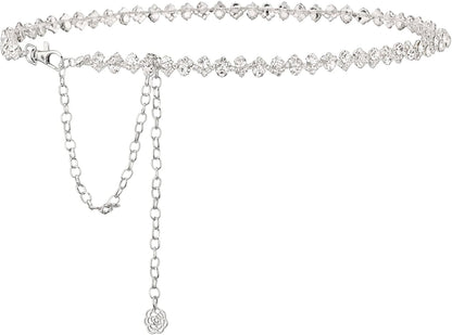 HOTYooAi Rhinestone Belt Womens Formal Dress Belt Diamond Bling Wedding Bridal Belt