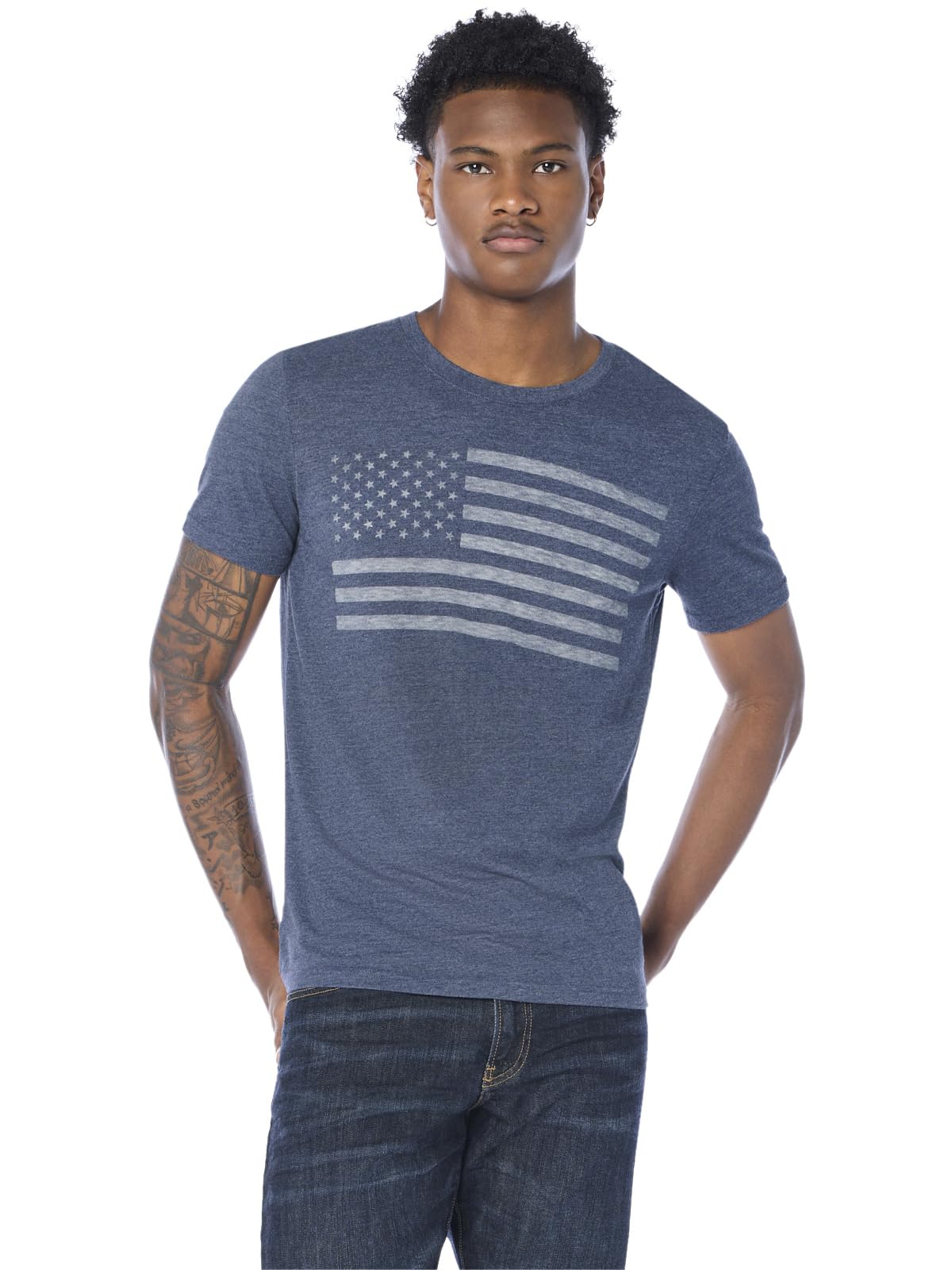 HOTLucky Brand USA Flag Graphic Tee