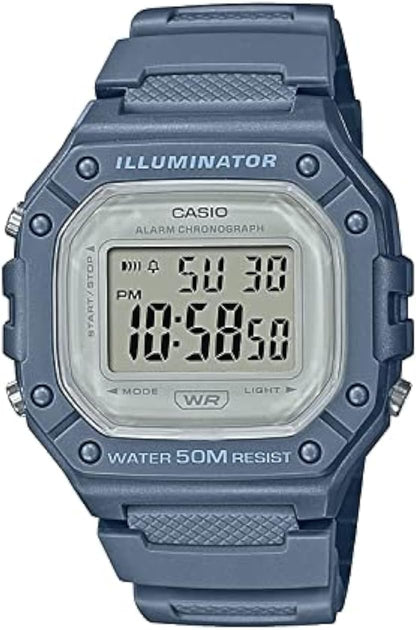 HOTCasio W218H Series | Men’s Digital Watch | 50M WR | 1/100 Second Stopwatch | 100 SEC Chronograph | LED Backlight | Countdown Timer | Daily Alarm | Hourly Time Signal | 7 Year Battery