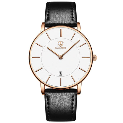 HOTBEN NEVIS Watch, Mens Watch, Minimalist Fashion Simple Wrist Watch Analog Date with Leather Strap