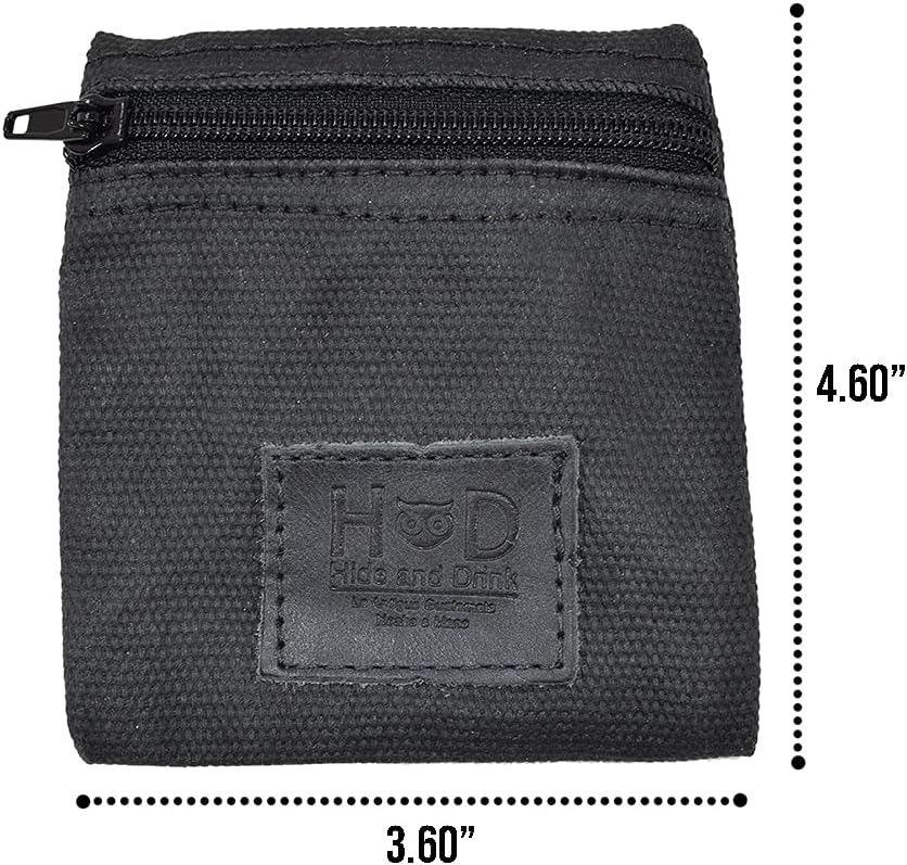 HOTHide & Drink, Water Resistant Waxed Canvas Condom Pouch, Change Valuables Tech Pocket Purse, Classic Partner Gift, Travel & Honeymoon Essentials, Handmade