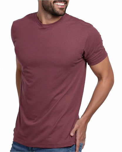 HOTMens T Shirts Soft Cotton Crew Neck Athletic Fit Casual Tees S-4XL | Soft cotton blend casual tee shirts with 4-way stretch - tag-free athletic fit for gym, work & casual wear. A go-to gift.