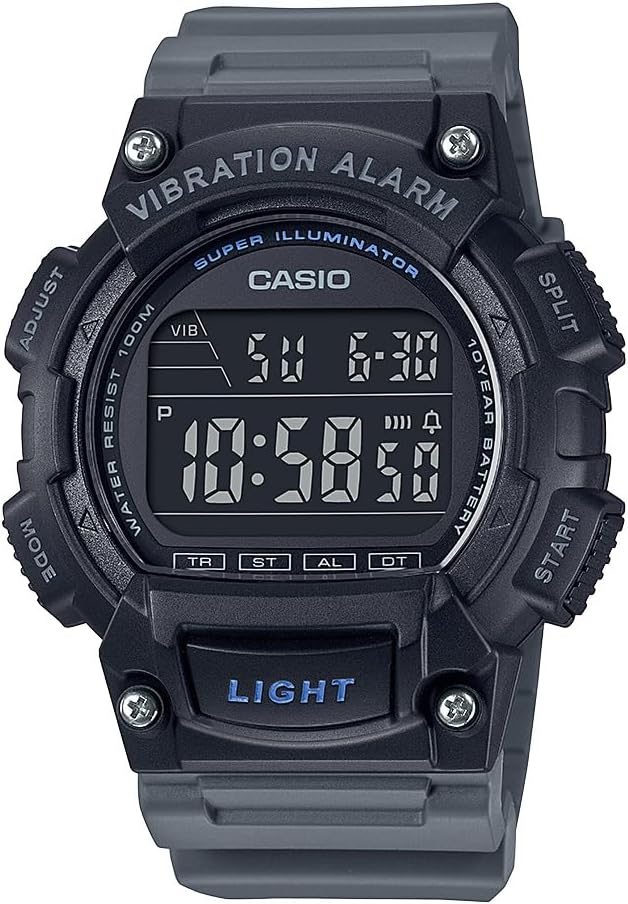 HOTCasio W736H Series | Men’s Digital Watch | 1/100 SEC Stopwatch | Countdown Timer | Super Illuminator LED Light | 100 M Water Resistance | Daily Alarm | Auto Calendar | Dual Time | 10 Yr Battery