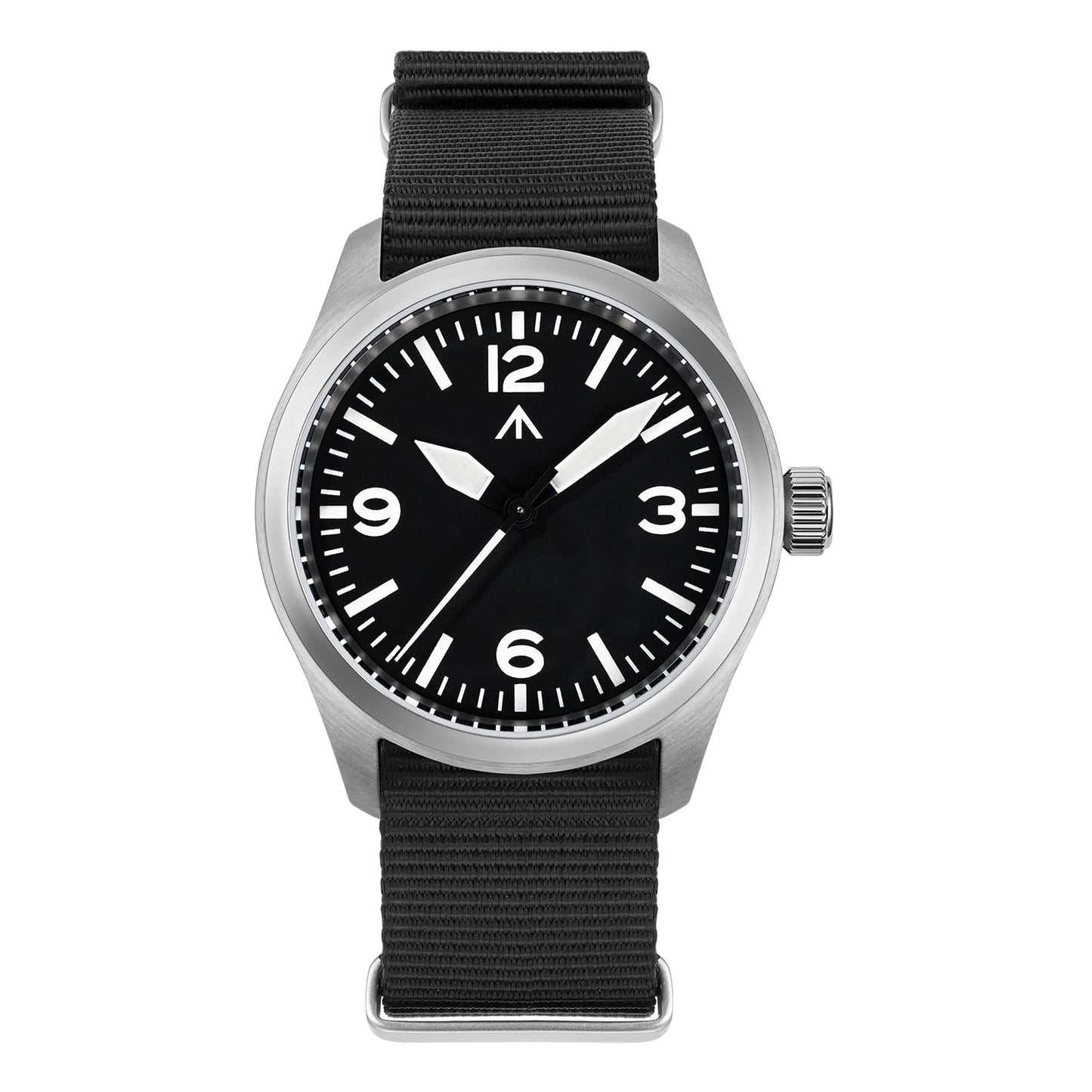 HOTTACTICAL FROG Militado ML08 Field Watch Japanese Sweep VH31 / 515 Movt with Calendar, Men's Military Watch Sapphire Crystal 10 ATM Waterproof Analog Watches for Men