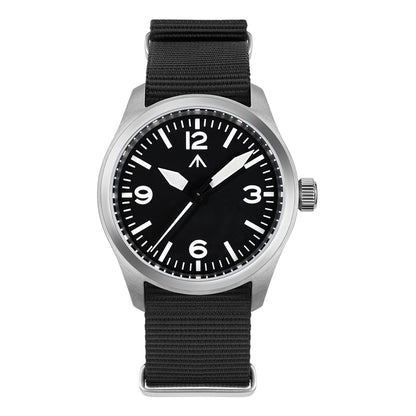 HOTTACTICAL FROG Militado ML08 Field Watch Japanese Sweep VH31 / 515 Movt with Calendar, Men's Military Watch Sapphire Crystal 10 ATM Waterproof Analog Watches for Men