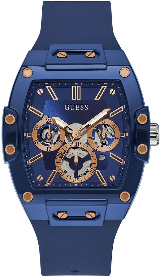 HOTGuess Men's GW0G Series| Analog Trend Watch| Polycarbonate Case| Silicone Bracelet | 50M Water Resistance