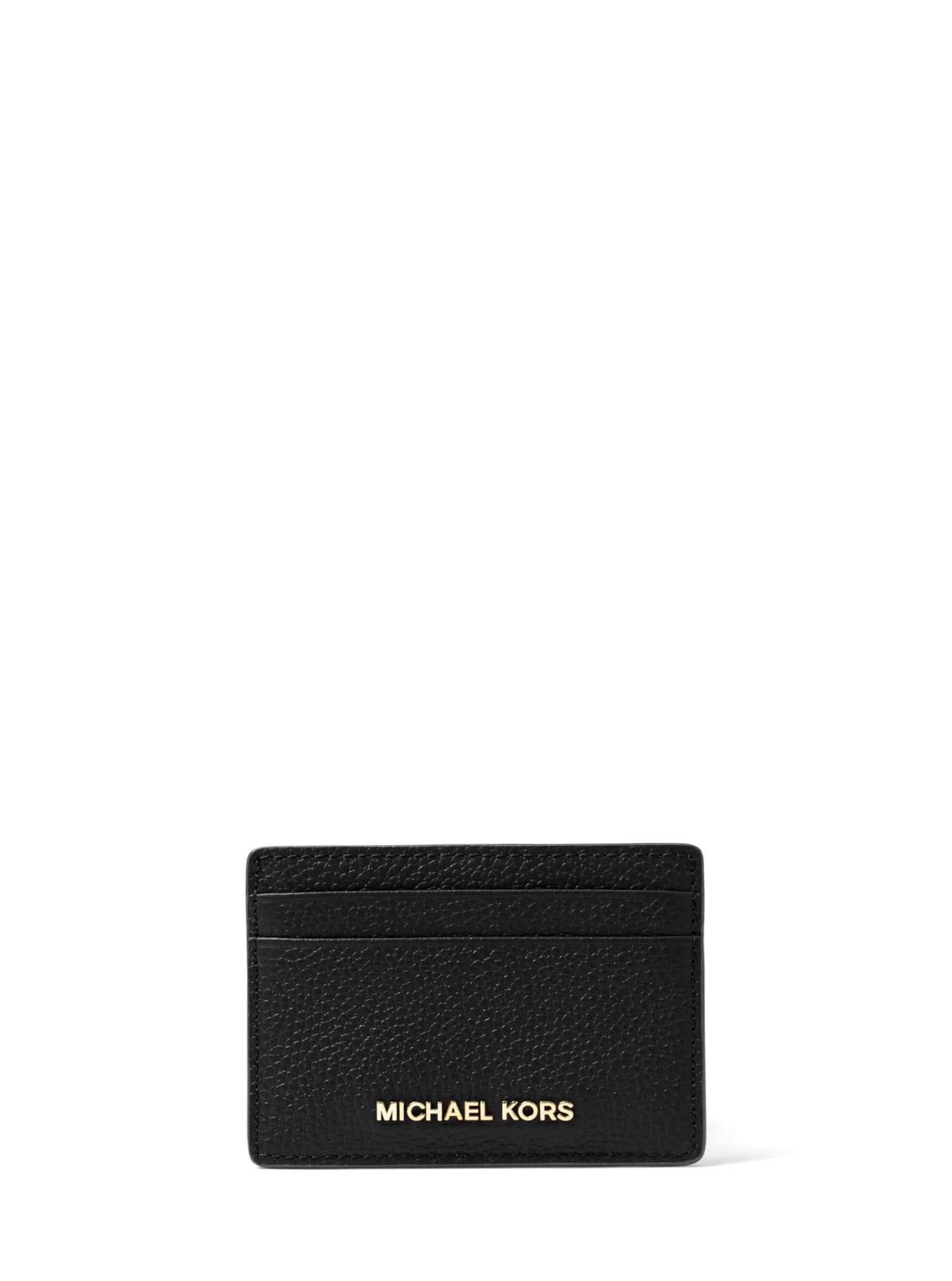 HOTMichael Kors Women's Jet Set Card Holder, Gold-Tone Hardware/Black, One Size