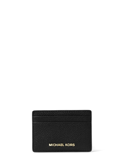 HOTMichael Kors Women's Jet Set Card Holder, Gold-Tone Hardware/Black, One Size