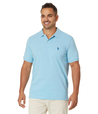 HOTU.S. Polo Assn. Men's Classic Polo Shirt, Two-Button Closure Pique Polo Shirt, Summer Fashion Golf Shirt | Two-Button Closure Pique Polo Shirt, Summer Fashion Golf Shirt