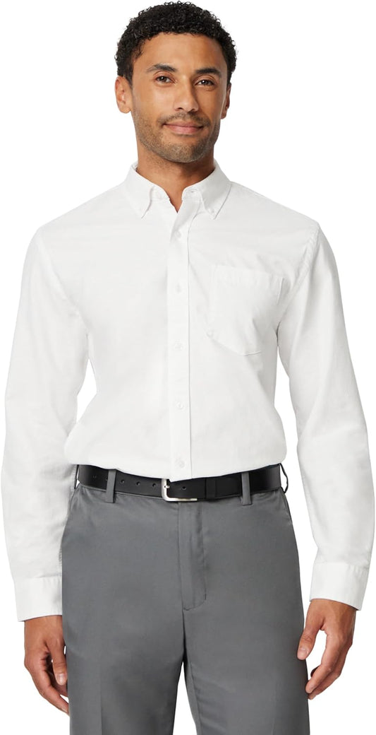 HOTAmazon Essentials Men's Long-Sleeve Pocket Oxford Shirt